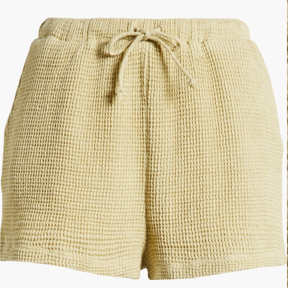 Billabong | Elastic Waist Waffle Knit Shorts | Matcha | Medium | NWT - Picture 3 of 5